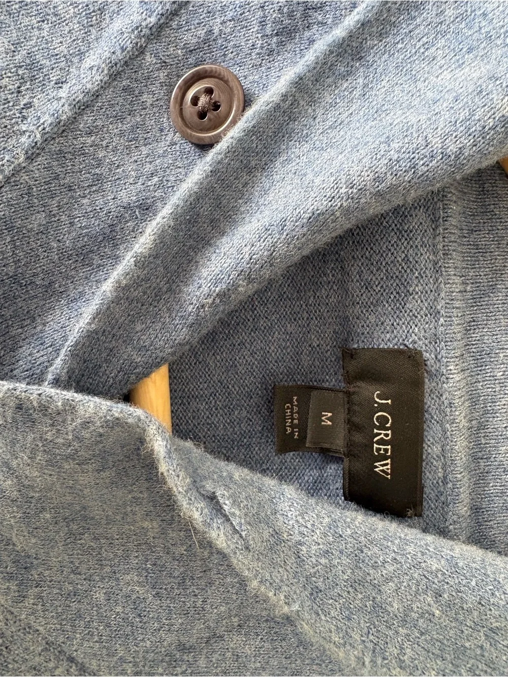 J. Crew Men's Blue Turtleneck Button Pullover Sweater Size Medium Classic Preppy